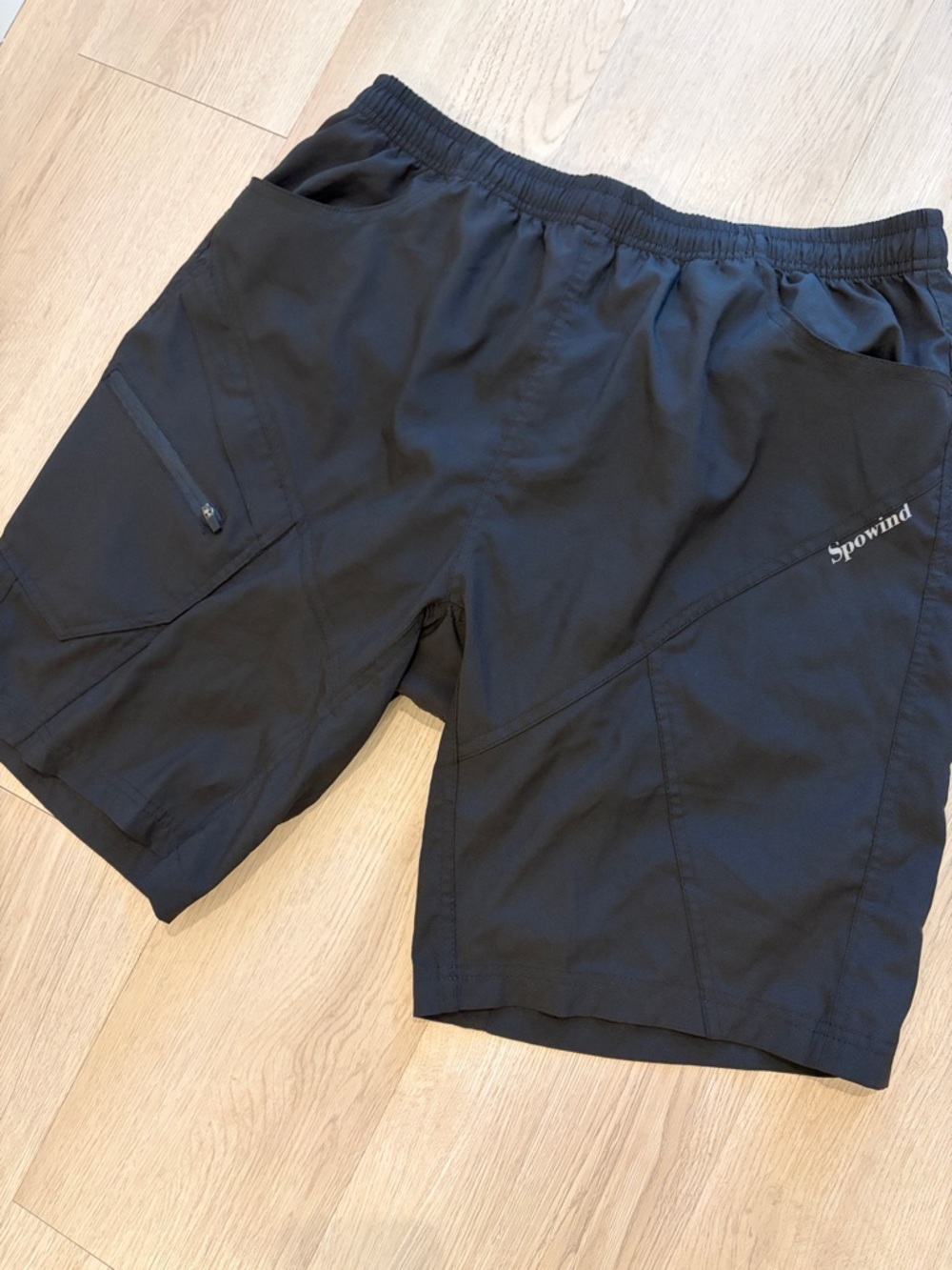 Spowind Men’s Black Biking Shorts